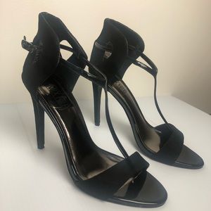 Mix No 6 Womens Heels Open Toe Black Size 7.5M